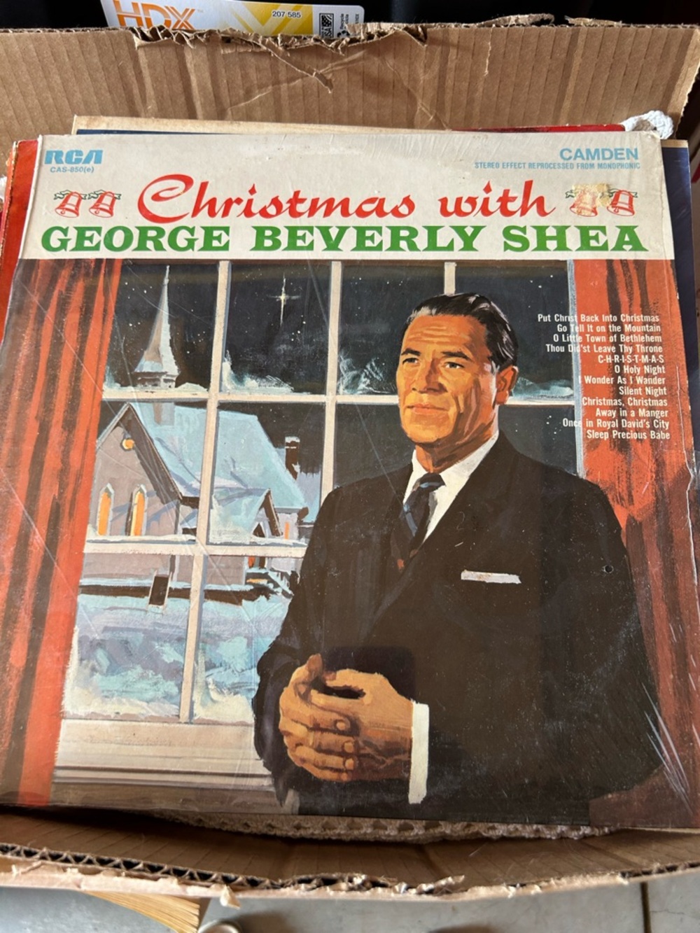 1964 vinyl record album is titled "Christmas with George Beverly Shea"